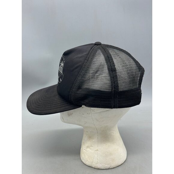 O'Neill Black Snap Back Mesh Trucker Cap with Fish & Palm Print Used READ - Picture 6 of 10